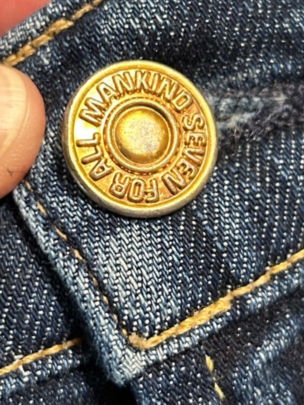 7FAM Low Rise Bootcut Jeans 26 Blue Denim Y2K 28x31 USA
S - Picture 11 of 17